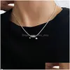 Pendentif Colliers Conception Simple Et Cool Géométrique Printemps Collier Personnalité De La Mode Féminine Complices En Acier Inoxydable Signe Chanceux Dh9Xz