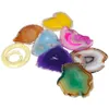 ディスプレイTumbeelluwa Multicolor Agate Slices Wind Chime Home Decoration Crystal Collection