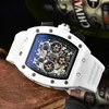 2023 nouvelle montre hommes loisirs diamant montres or boîtier en acier Silicone Quartz montre-bracelet bracelet mâle Relogio Masculino Ri10