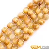 Crystal 10mm Bicone Hand Faceted Yellow Tiger Eye Natural Stone Beads For Jewelry Making 15" Strand Loose Crystal DIY Bracelet Necklace