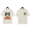 RHUDE RALPHS MENS SHONTSレディースデザイナーポロシャツ23SS RHUDE高品質Tシャツメンズ春の秋の手紙