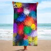 Moda por atacado Rainbow Tie-Dye Microfiber Looped Fabric Towel Tootes Tootes Sear