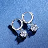 Knot Neetim 2CT Moissanite Drop Earrings for Women Sparkling Diamond Earring 100％S925 STERLINGシルバーホワイトゴールドメッキジュエリー