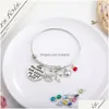 Bracelet 2021 Haute Qualité En Acier Inoxydable Coeur Elle Se Croit 12 Couleur Birthstone Charm Bracelet Pour Femmes Mode Bijoux Cadeau Dh2Fs