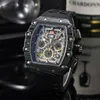 2023 New Watch Men's Leisure Diamond Watches Gold Steel Case Silicone Quartz Wristwatch Strap Male Relogio Masculino RI15