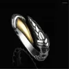 Cluster Rings Creative Gothic Trend Men's Women's Dragon Claw Justerbar Open Silver Color Ring Punk Finger Accessories Smycken