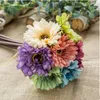 Flores decorativas 7pcs/buquê Gerbera Artificial Bridal Bouquet Decorate Flower Party for Wedding DIY Home Garden qdd1067