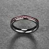 Pierścienie Nuncad 4 mm wypolerowany Inkrustowany różowy włókno włókna Pierścień palców Wedding Tungsten Pierścień do biżuterii męskiej