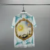 Camisa de diseñador para hombre, camisa informal de manga corta de verano con botones, camisa de bolos estampada, camiseta transpirable de estilo playero, ropa #92