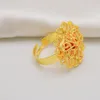 Bangle 2022 Nouveau Dubaï Large Bracelet Avec Bague Pour Femmes Bijoux De Luxe Africains Nigérian Indien Moyen-Orient Mariage Banquet Cadeaux