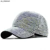 Ball Caps Snapbacks Rhinestone Baseball Cap Ladies Hip Hop Hat Sparkling Full of Diamonds Cool Fashion European and American Style Peaked Cap Ladies J230520