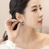 Knut 11.11 Ny stor rektangelform design mode öron för kvinnor tillverkade med österrikiska kristallkoreanska geometriska örhängen flickor gåva