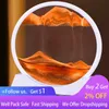 Artículos novedosos 3D Glass Moving Sand Art Creative Sandscape En Motion Display Flowing Sand Frame Reloj de arena Pintura para decoración del hogar para regalos G230520