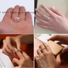 Rings 2pcs Goodlooking Trendy 925 Sterling Silver Ring Unisex Gold Plated Resizable Jewelry Loop Hands Hug Shaped Rings Party Gift