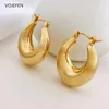 Orecchini VOJEFEN Orecchini in oro 18 carati Gioielli AU750 Orecchini a cerchio in oro reale per le donne Elegante piercing all'orecchio Designer di gioielli Articoli di lusso Regalo