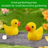 Novelty Items 200PCS Mini Resin Ducks Decoration Yellow Tiny Ducks Miniature Ornament for Fairy Garden Landscape Aquarium Dollhouse G230520