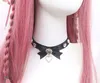 Halsband Kvinna Anpassad handgjorda japanska söta söta hjärtform Ribbon Bow Stickers Halsband Collar For Women 230519