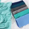 Sjaals 2023 Eenvoudige moslim bubbel chiffon hijab gewoon sjaal dames sjaals bandana meisjes hoofdband islamitische femme headwraps