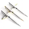 Luxury kwaliteit push business bureau schoolterrein Ballpoint Pen Gold Financial Ball Point Pens