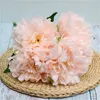 Flores decorativas Guirnaldas Zerolife 2023 Hermosa rosa Peonía Seda artificial Pequeño ramo Flores Fiesta en casa Primavera Decoración de la boda Fa