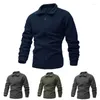 Vestes pour hommes Zipper Jacket Men Solid Color Top Slim Sporty Double Face Fleece