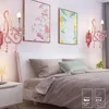 Wandlamp roze lampen voor meisjeskamer kristallen lichten prinses luxe slaapkamer sconce decoratieve dochter's