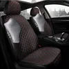 Cushions Flax Cover Breathable Plus Size Auto Cushion Protector Front Rear Back Seat Pad Mat With Backrest fit Car Suv Van AA230520
