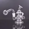 Cheapest Hookahs Small Recycler Glass Bong Portable Mini Dab Rig Ashcatcher Bong Factory Direct Supply To Accept Personalized Custom with Glass Oil Burner Pipe