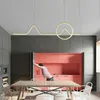 Hanger lampen restaurant licht modern en minimalistisch bar -eettafel huishouden Noordse creatieve strip LED -verlichting armatuur