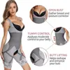 Midja mage shaper formade kvinnor hela kroppen bantning bodysuit öppen gren korsett tränare formar underkläder postpartum återhämtning mantel 230520