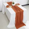 Mesa corredora de gaze de algodão Casamento Retro Rust Burr TEXTURA NACKINS GUBESSOS DO COZINHA DOCORNO DE DECORAÇÃO DO RUNNERS 230520