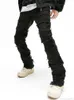 Dżinsy męskie liu su schot men dżinsy modne -hopowe ubrania uliczne powolne spodnie podróżne słynne marka Projektant Mężczyzn