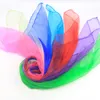 Scarves 12Pcs Fashion Vintage Chic Solid Color Soft Silk Candy Square Artificial Dance Magic Juggling Pro