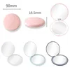 Miroirs compacts Cosmétique Mini miroir de maquillage LED de poche portable avec lumière rechargeable main 1X grossissant maquillage pliant beauté 230520