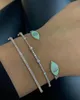 BANGLE METALE GOLDO ROSE COLORE POSSA POSSA PERCHIO VERDE VERDE Lucky Evil Evil Open Regolati Bracciale per il polso per donne