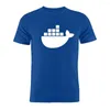 Men's T Shirts Cotton Unisex Shirt Programmer Coder Web Developer Docker Nostalgia Gift Tee