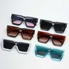 2021 new conjoined Lens Sunglasses strong trend large face Fashion plain black frame sunglasses