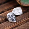 Stud -oorbellen S925 Pure Silver Ancient Ways is Frosted Original for Vendetta Mask the Ghost Hand Man