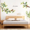 Wall Stickers Hand Painted Ink Flower Bird Bedroom Decor Living Room TV Background Wallstickers Self-Adhesive Pegatinas De Pared