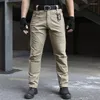 Herenbroek Tactische vracht Mannen Outdoor Waterdichte elastische militaire katoenen broek Casual rechte mannelijke werk Jogger B224