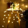 Décorations de Noël Flocon de neige Guirlande lumineuse LED Fée Guirlande lumineuse à piles Année 2023