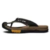 Slippare äkta ko läderskor män sandaler mens flip flops casual classic massage strand antislip sommar 230520