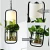 Lampy wiszące nowoczesne czarne światła klatki żelaza szklana tkanina Labażowiec Droplight E14 Loft wiszące lampy