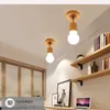 Wall Lamps Solid Wood Turn Positioning Lamp Holder E27 Creative Personality Diy Led Light Decorate Bed Lighting