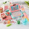 Kitchens Play Food Electronic Mini Simulated Supermarket Cash Register Kits Toys Kids Checkout Counter Role Pretend Cashier Girl Toy 230520