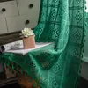 Rideau fenêtre décor à la maison chambre dentelle translucide rétro creux Crochet crochet ferme rideaux de sol pour salon