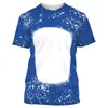 2023 남자 T 셔츠 짧은 슬리브 Rhude 고품질 테스 디자이너 캐주얼 패션 도매 저렴한 가격 표백 승화 Tshirts 100 폴리 에스테르 블랭크 Tye Dye Faux