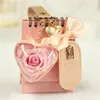 Decoratieve bloemen 2023 Ontwerpen Key Ring Chain Acryl Box bewaarde rozen voor Valentine Wedding Souvenirs Gasten Kids Gift