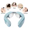 Face Massager Electric Pulse Ems Portable Neck Cervical Muscular Massage Relax Pain Relief Heater Instrument Personal Health Care 230520