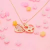 Halsketten Anime Sailor Moon Schmuck Doppelschicht Cosmic Heart Compact Halskette Anhänger 925 Sterling Silber Schmuck Für Paar Frauen Geschenke